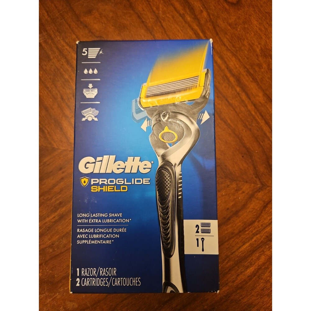 Gillette ProGlide Shield Men 5-Blade Razor (1 Handle & 2 Cartridges)